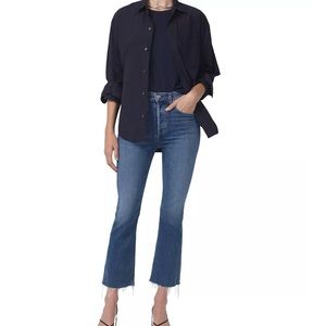 Citizens of Humanity Isola High Rise Cropped Bootcut Jeans in Lawless